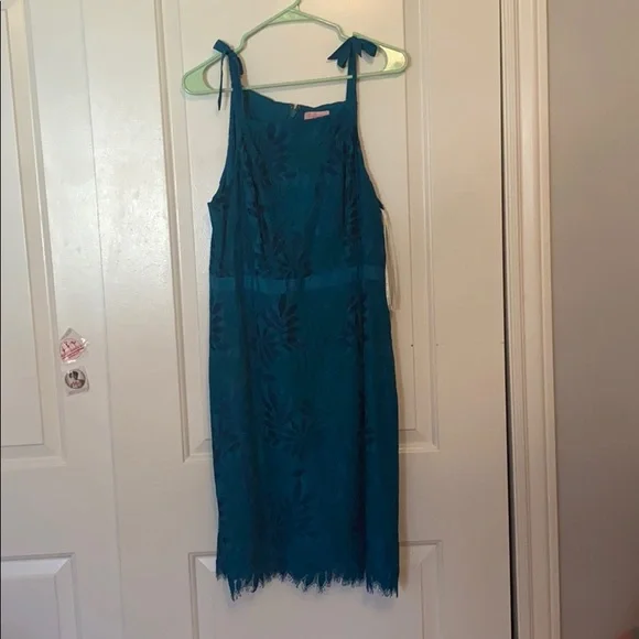Lilly Pulitzer Teal Midi Dress - Picture 3 of 7
